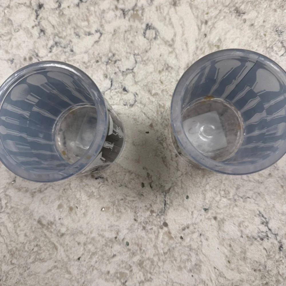 Set of two Sonia Kashuk Vanity Cup Make-up Brush Pattern Organizer storage decor